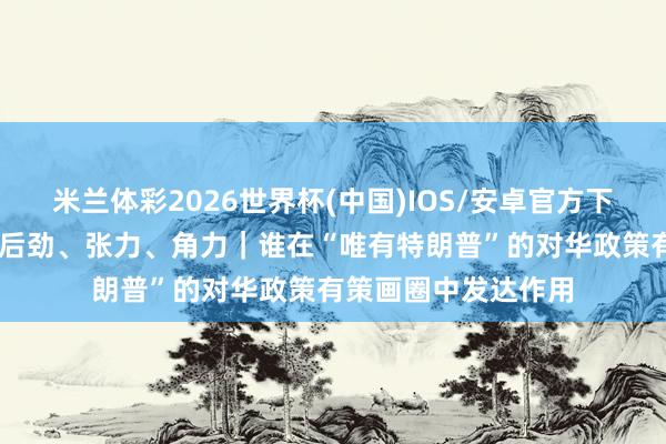 米兰体彩2026世界杯(中国)IOS/安卓官方下载 中好意思关系的后劲、张力、角力｜谁在“唯有特朗普”的对华政策有策画圈中发达作用