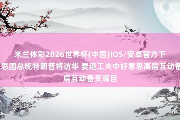 米兰体彩2026世界杯(中国)IOS/安卓官方下载 好意思国总统特朗普将访华 要道工夫中好意思高层互动备受瞩目