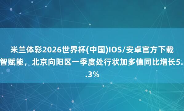 米兰体彩2026世界杯(中国)IOS/安卓官方下载 数智赋能,北京向阳区一季度处行状加多值同比增长5.3%