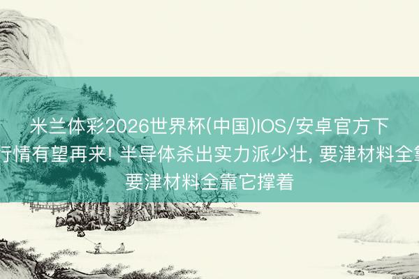 米兰体彩2026世界杯(中国)IOS/安卓官方下载 十倍行情有望再来! 半导体杀出实力派少壮， 要津材料全靠它撑着