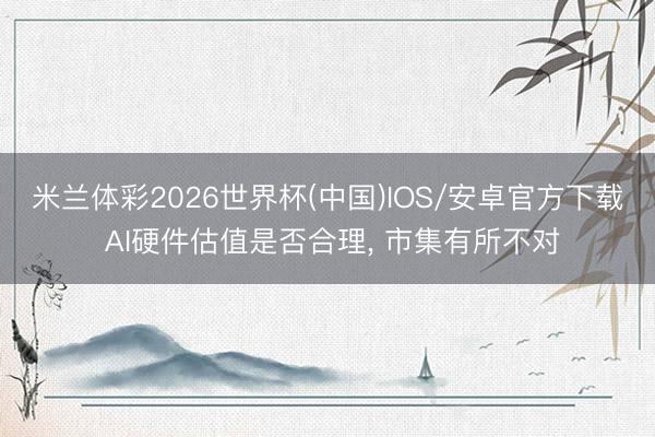 米兰体彩2026世界杯(中国)IOS/安卓官方下载 AI硬件估值是否合理， 市集有所不对
